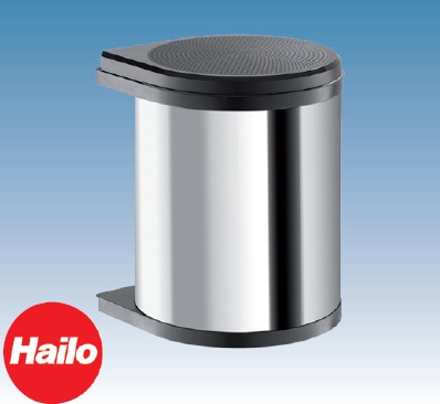 Hailo Mono Zwenkemmer 15 Liter - Inbouw Afvalemmer Met Automatisch Draaiend Deksel